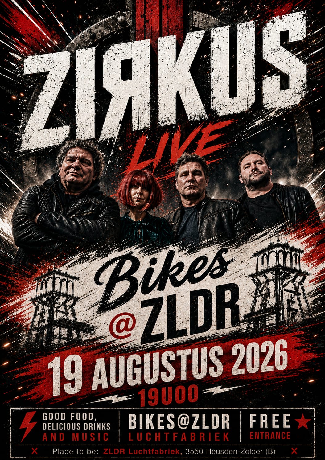 ZIRKUS live poster - Bikes @ Zolder - 19 Augustus 2026
